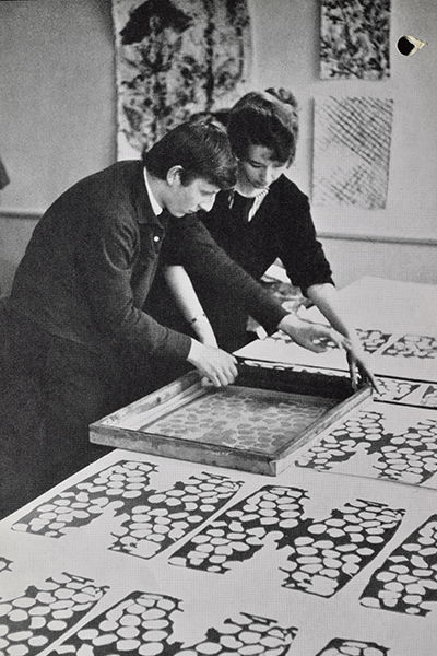 fabric design studio walthamstow school of art 1960